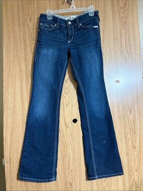 Ariat Dark Blue Flare Jeans - Subtle Whiskering